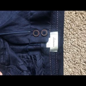 Anthropologie Brand - Elevenses Navy Linen Pants